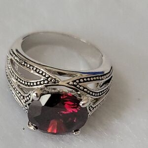 Premier Designs Crimson Red Ring Size 9.25